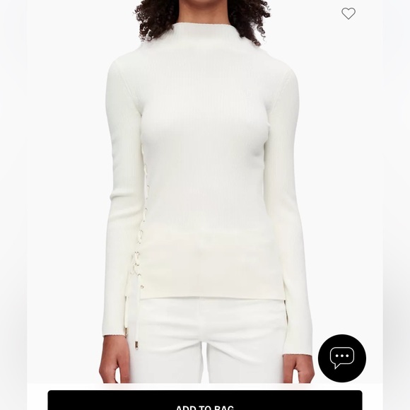 Maje Manuelli ribbed mock neck lace up sweater - Picture 6 of 9